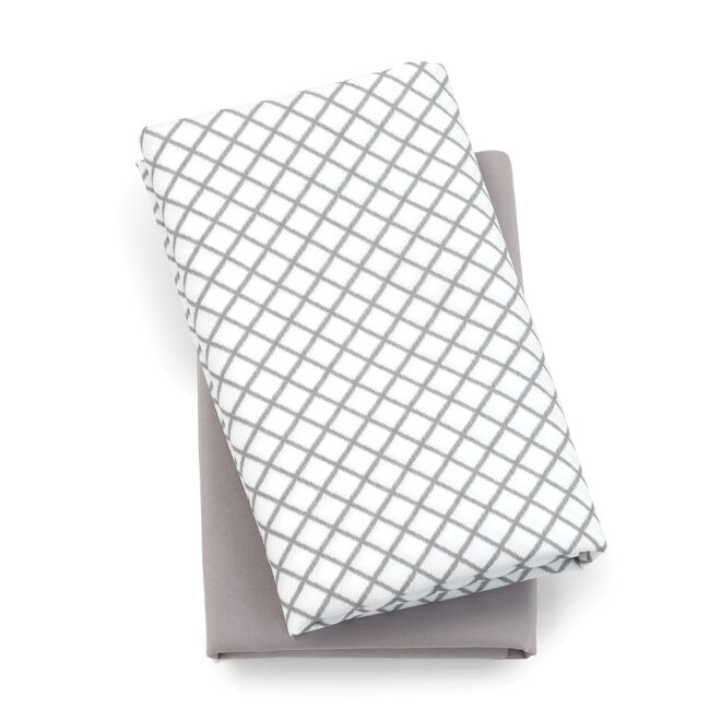 Lullaby Playard Fitted Sheet, 2-Pack - Grey Diamond in Grey Diamond image number 0