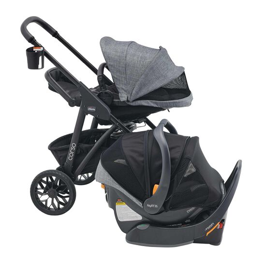 Chicco Corso Primo ClearTex Travel System in Aspen Right Profile View image number 3