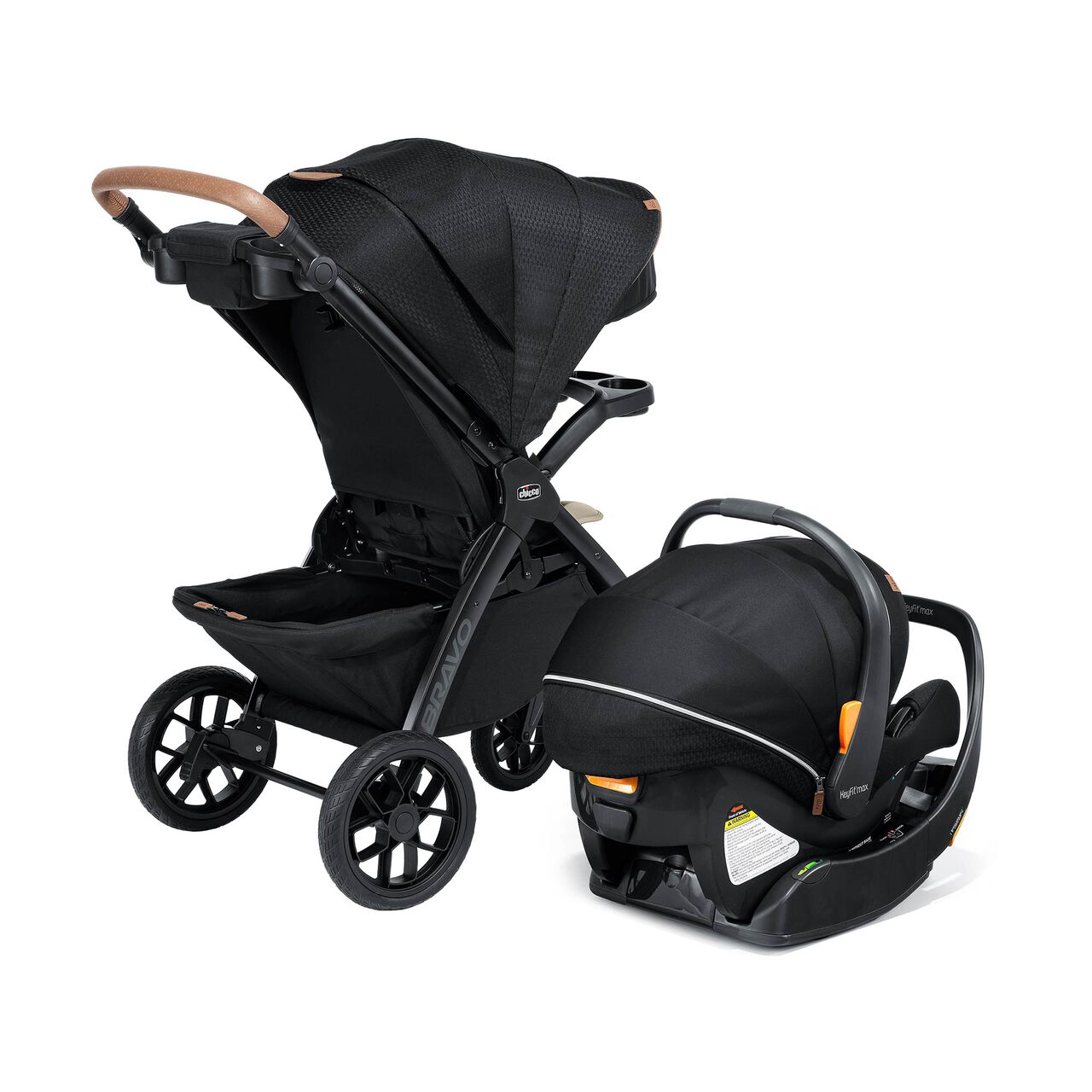 Chicco Bravo Primo ClearTex Travel System in Somerset Right Rear View image number 4