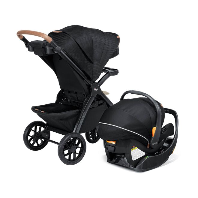 Chicco Bravo Primo ClearTex Travel System in Somerset Right Rear View image number 4