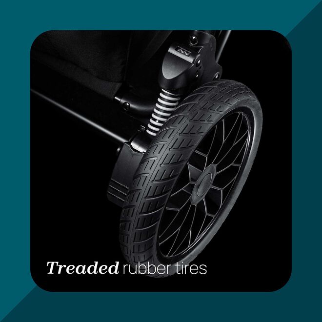 Treaded rubber tires image number 6