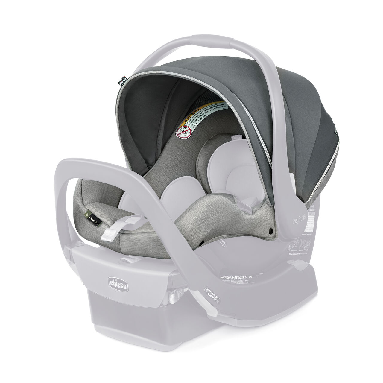 KeyFit 35 Zip ClearTex Infant Car Seat Cover Set - Ash in Ash image number 0