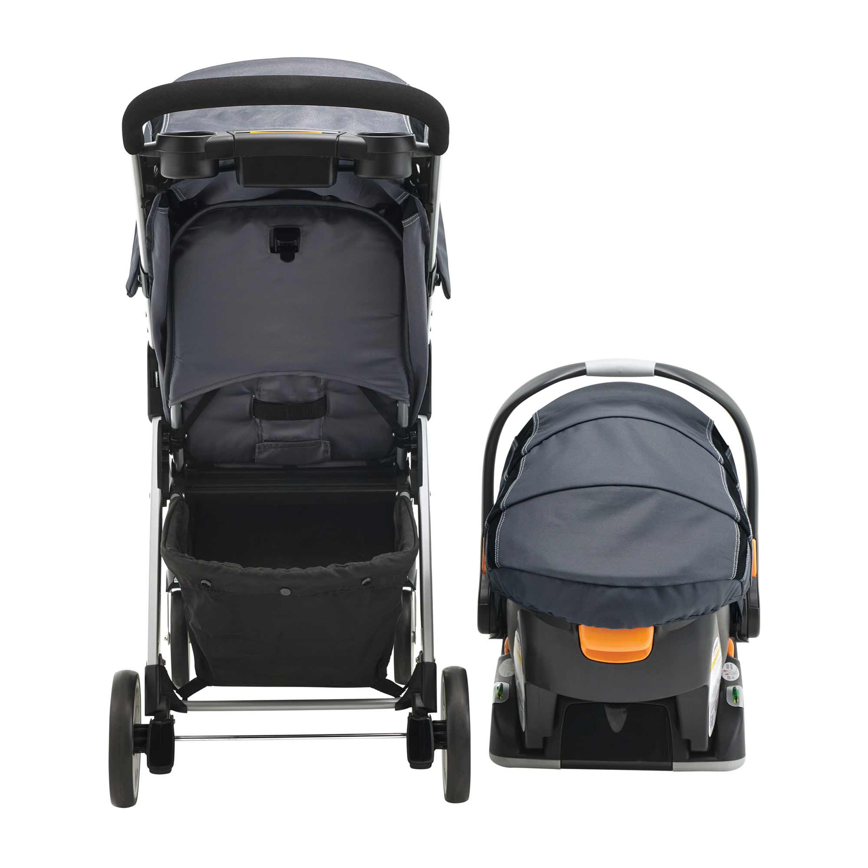 Chicco Mini Bravo Sport Travel System in the Carbon Back View image number 5