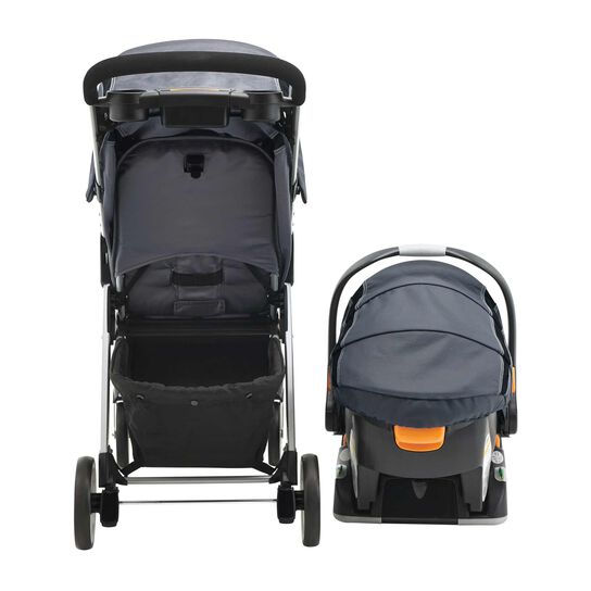 Chicco Mini Bravo Sport Travel System in the Carbon Back View image number 5