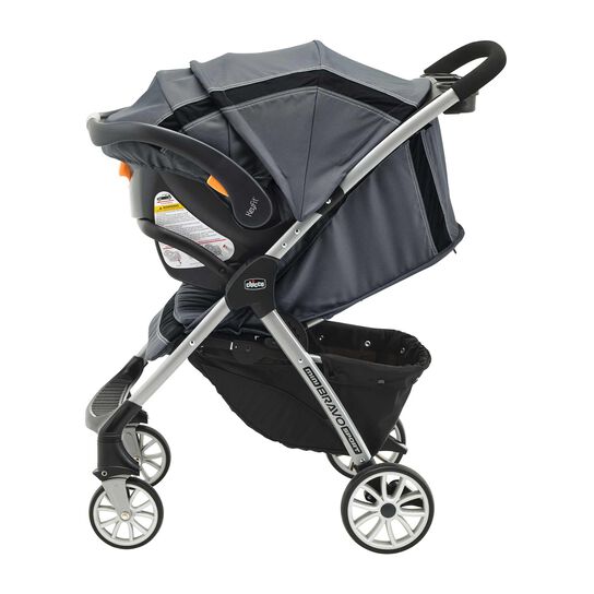 Chicco Mini Bravo Sport Travel System in the Carbon Left Profile View image number 6