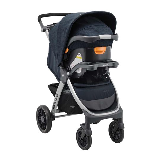 Chicco Bravo Trio Travel System in Brooklyn 3/4 Front View image number 2