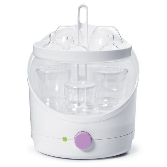 The NaturalFit Electric Bottle Sterilizer holds up to 8 Chicco NaturalFit Baby Bottles image number 1
