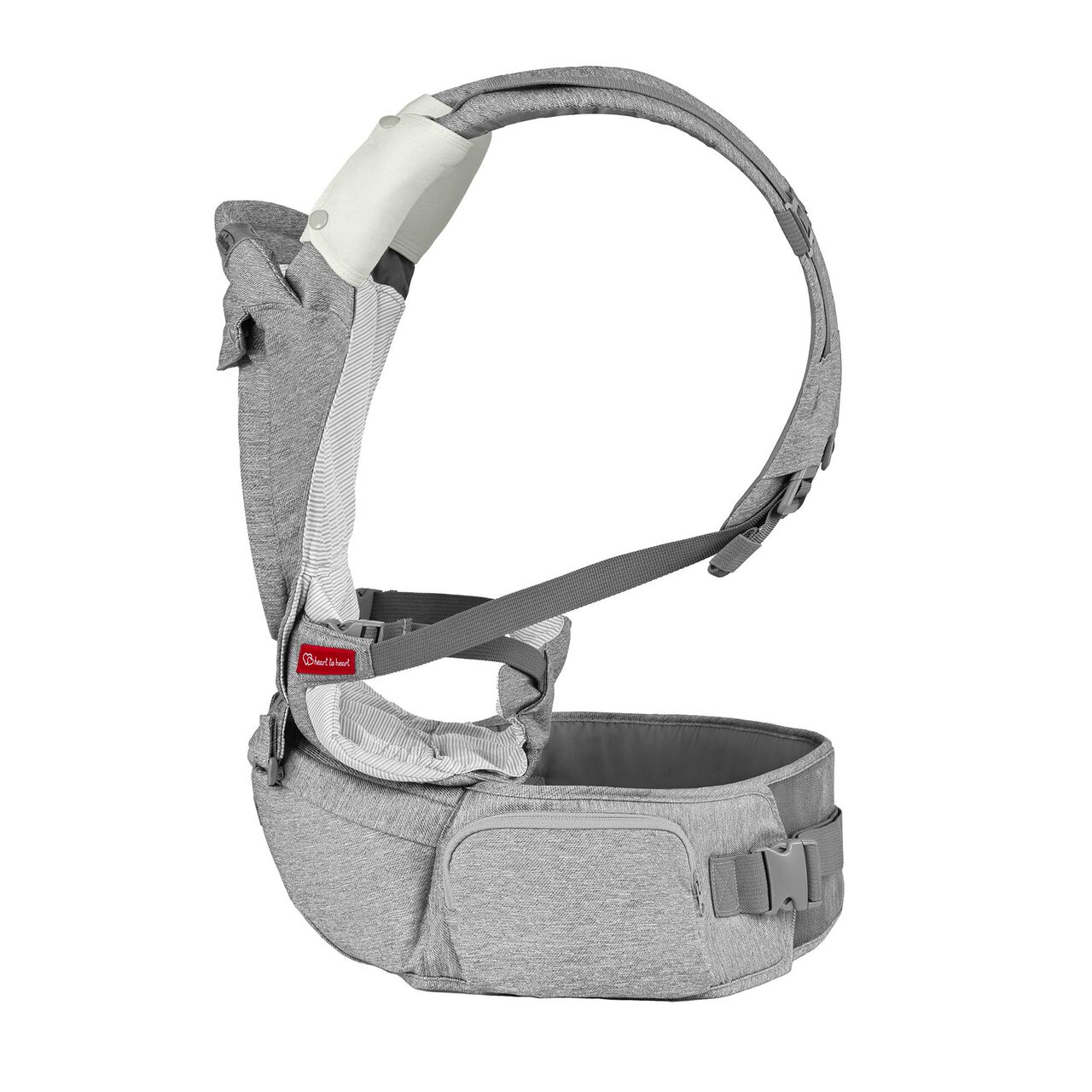 Chicco SideKick Plus 3-in-1 Hip Seat Carrier in Titanium Left Profile View image number 6