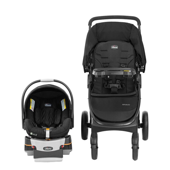Chicco Bravo ClearTex Trio Travel System in Ombra front image number 1