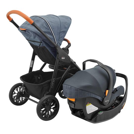 Chicco Corso LE Modular Travel System in Hampton 3/4 Back View image number 4