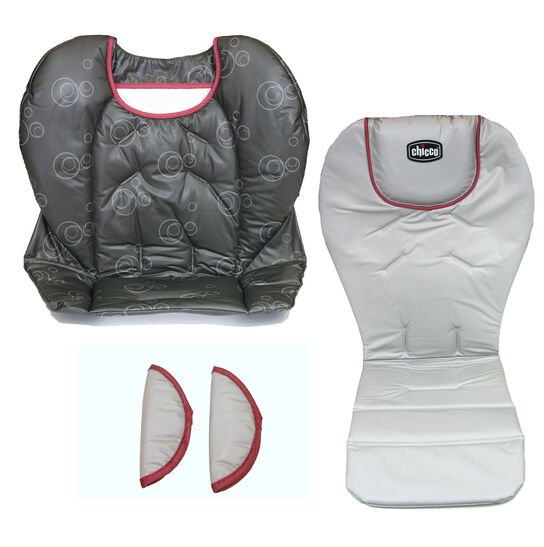 Replacement Seat pad, seat cover, and harness shoulder strap pads for Chicco Polly Highchair - Foxy image number 0