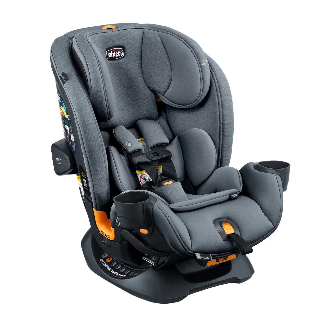 Chicco OneFit LX ClearTex All-in-One Car Seat in Smoke Front Right Profile image number 2