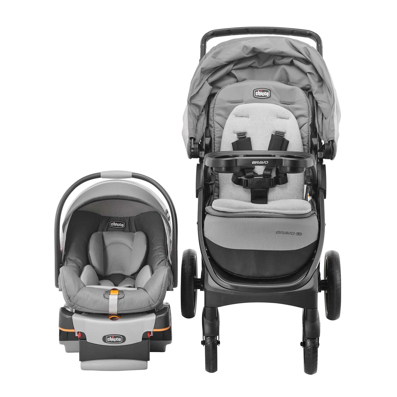 Bravo LE Trio Travel System in Driftwood Front View image number 1