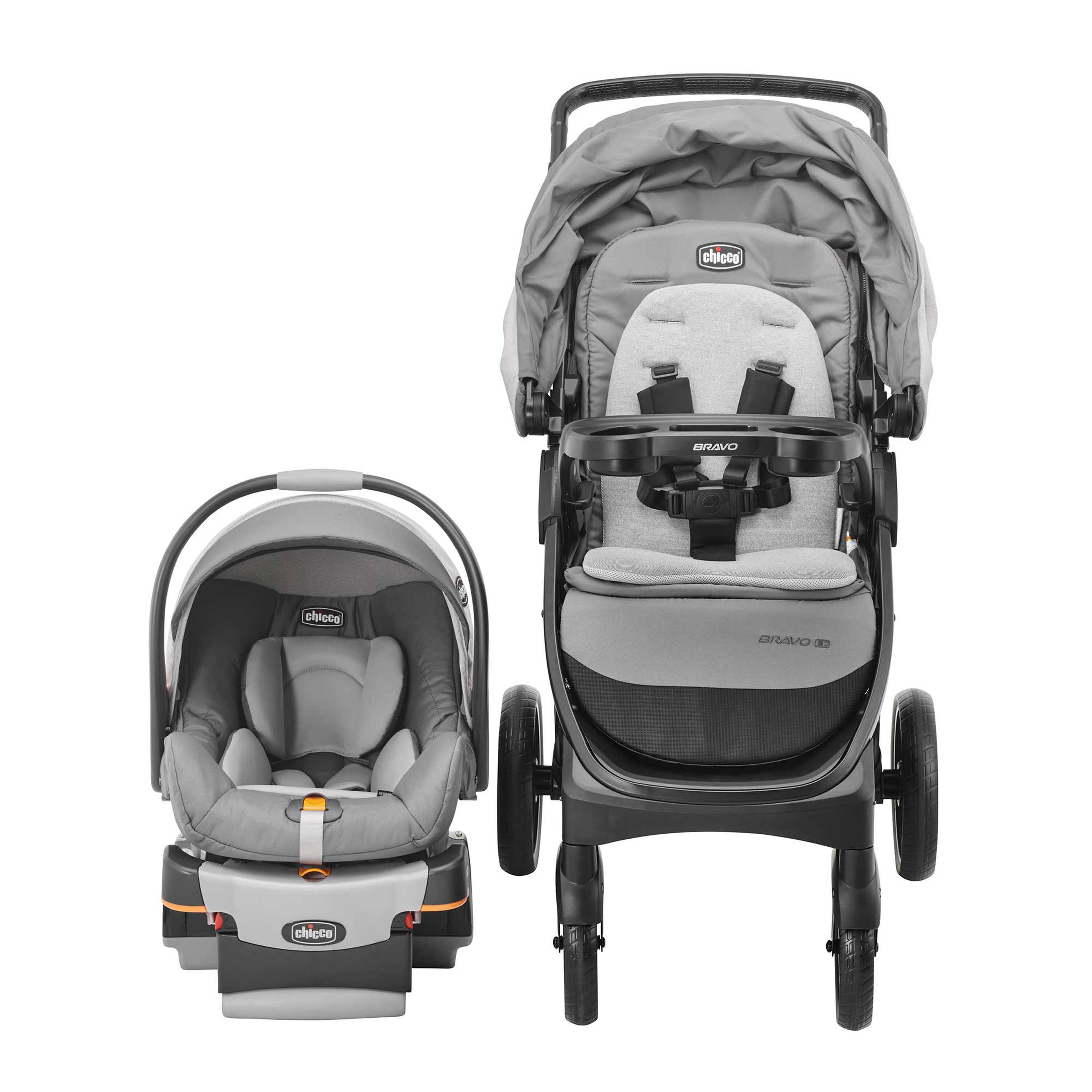 Bravo LE Trio Travel System in Driftwood Front View image number 1