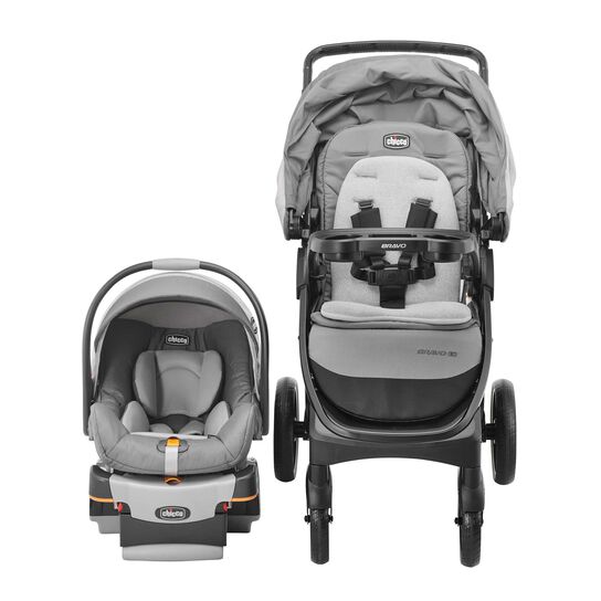 Bravo LE Trio Travel System in Driftwood Front View image number 1