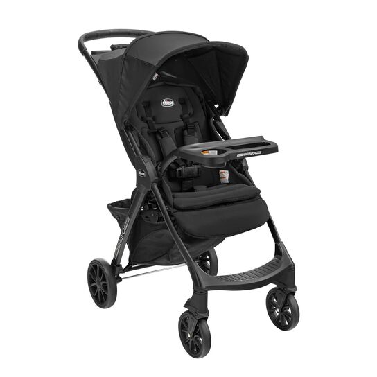Chicco Mini Bravo Plus Stroller in Storm 3/4 Front View image number 2