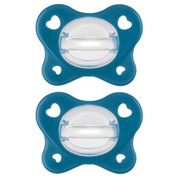 Chicco PhysioForma Dual Soft Silicone Pacifier 16-24m (2pc) in Sapphire