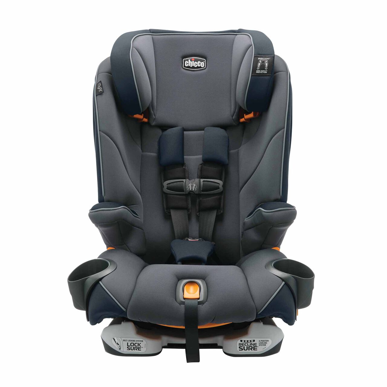 Chicco MyFit Harness and Booster Car Seat in Fathom Front View image number 1