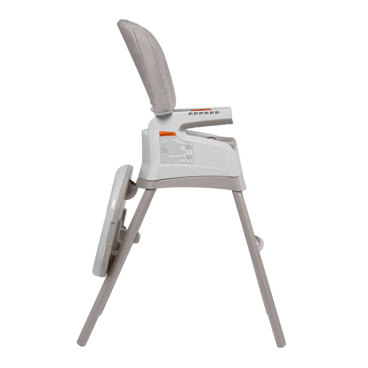 Chicco Stack Hi-Lo High Chair in Sand Right Profile View image number 3