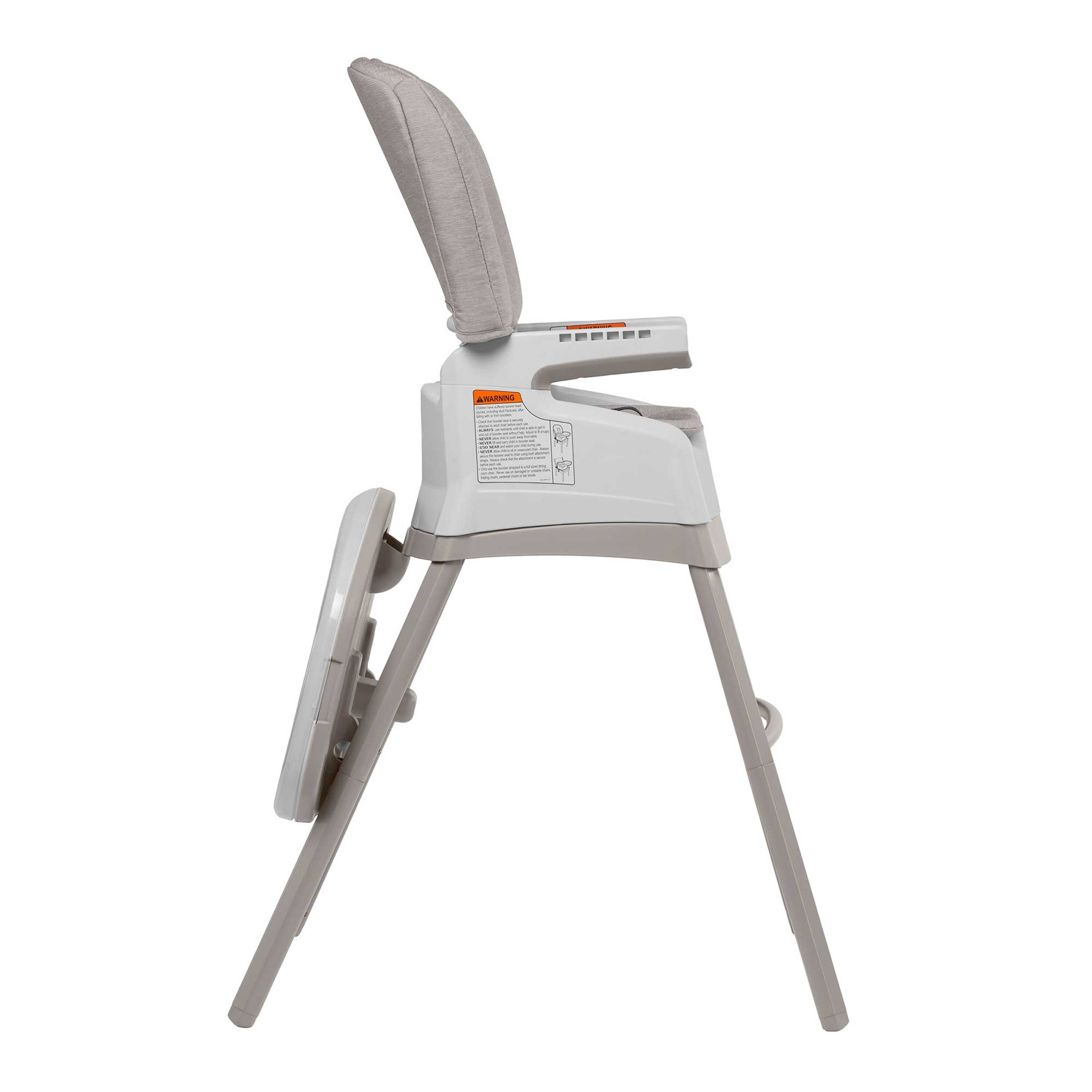 Chicco Stack Hi-Lo High Chair in Sand Right Profile View image number 3