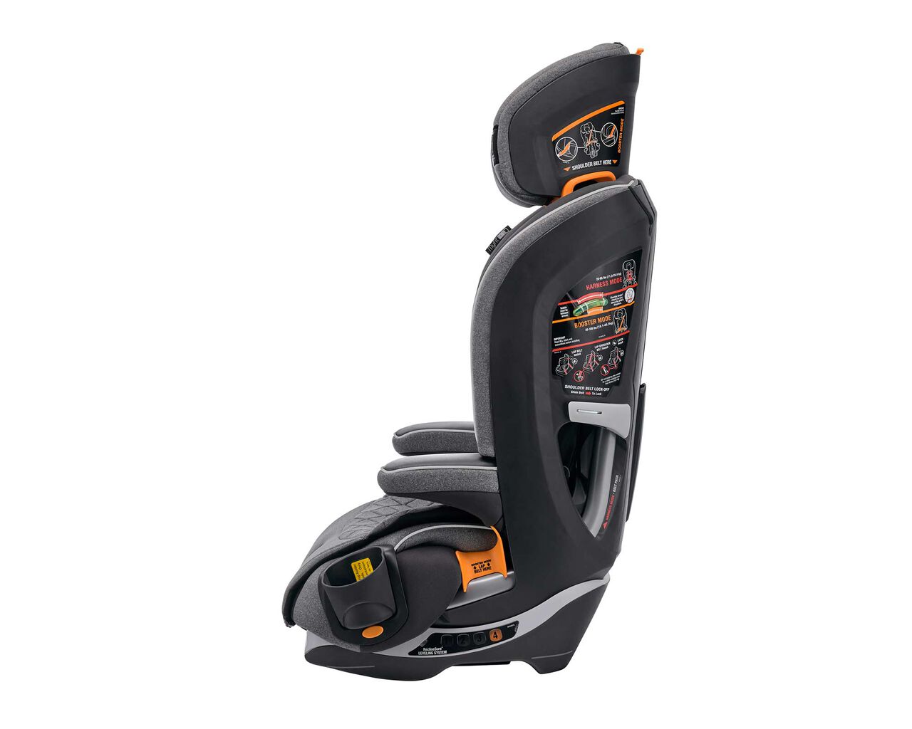 Chicco MyFit Zip Car Seat in Granite Left Profile View image number 6