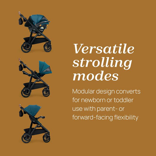 Versatile strolling modes. Modular design converts for newborn or toddler use with parent- or forward-facing flexibility. image number 7