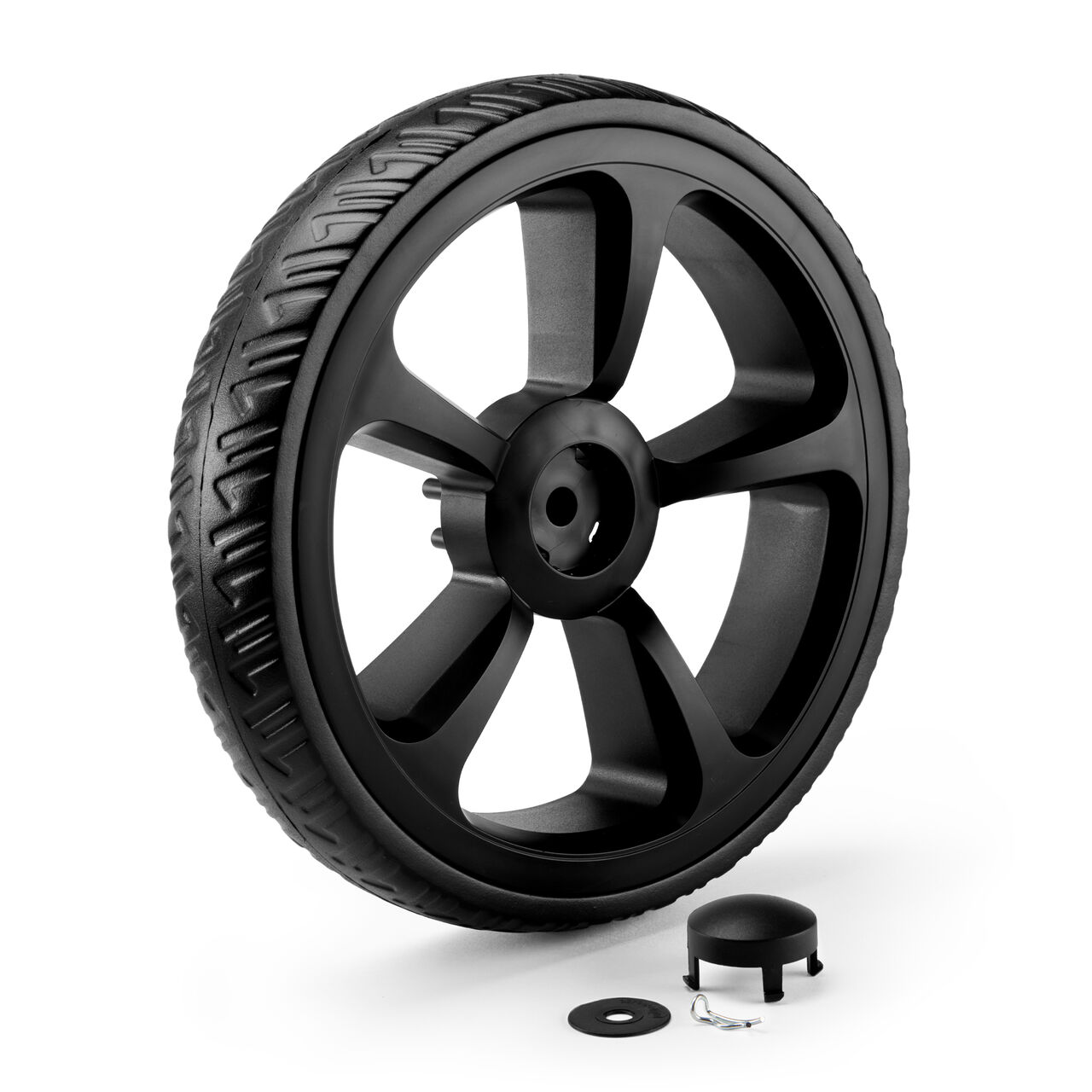 Viaro Stroller Rear Wheel - Black Tread in Black Tread image number 0