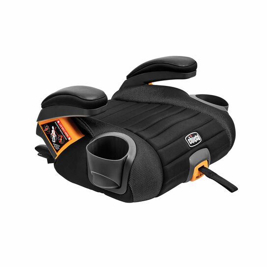 Chicco GoFit Plus Booster in Iron 3/4 Front View image number 2