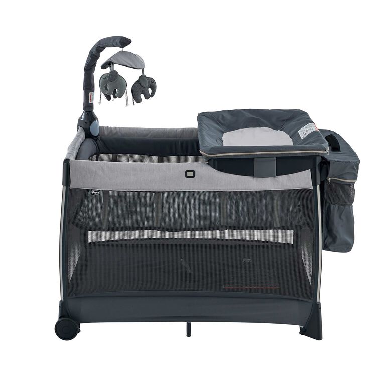 Chicco Lullaby Zip Portable Playard in Driftwood Front profile
