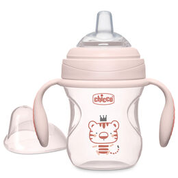 Chicco Silicone Spout Transition Cup 7oz 4m+ in Blush