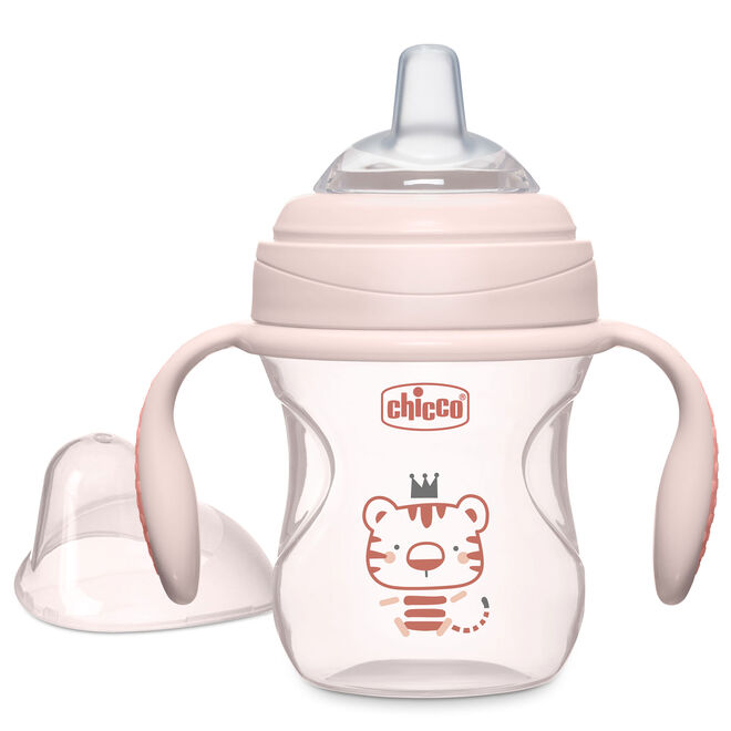 Chicco Silicone Spout Transition Cup 7oz 4m+ in Blush image number 0