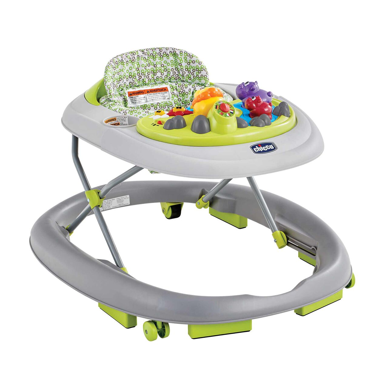 Chicco Walky Talky Infant Walker in Circles 3/4 Front View image number 2