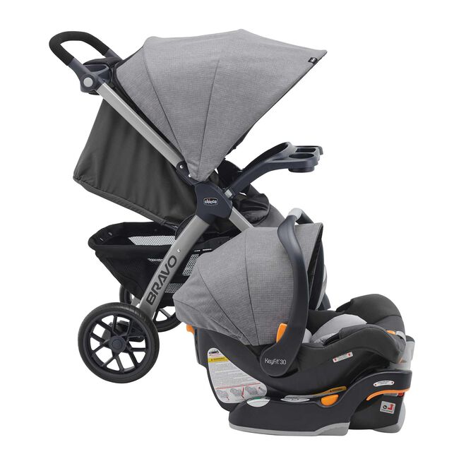 Chicco Bravo Trio Travel System in Parker Right View image number 3
