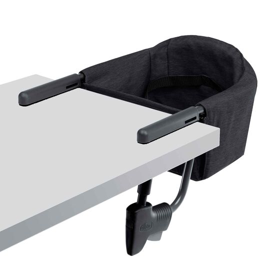 Chicco FastLock Hook-on Chair in Black 3/4 Front View image number 2