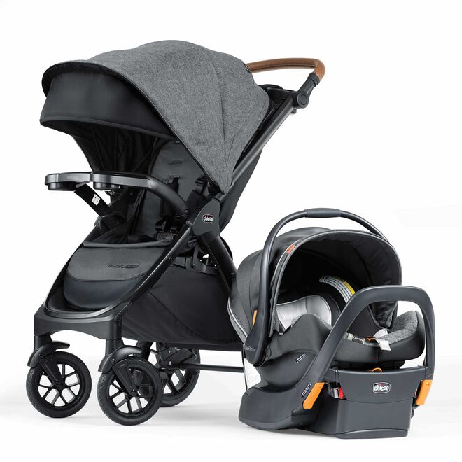 Chicco Bravo Primo ClearTex Travel System in Summit image number 0
