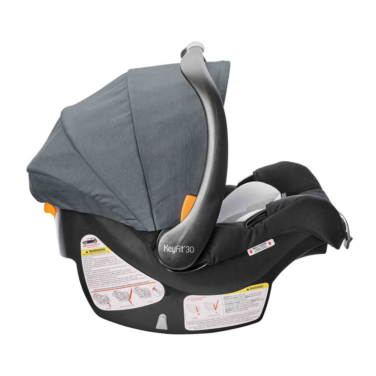 Chicco KeyFit 30 ClearTex in Pewter Right Profile View image number 3