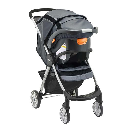 Chicco Mini Bravo Sport Travel System in the Carbon 3/4 Front View image number 2