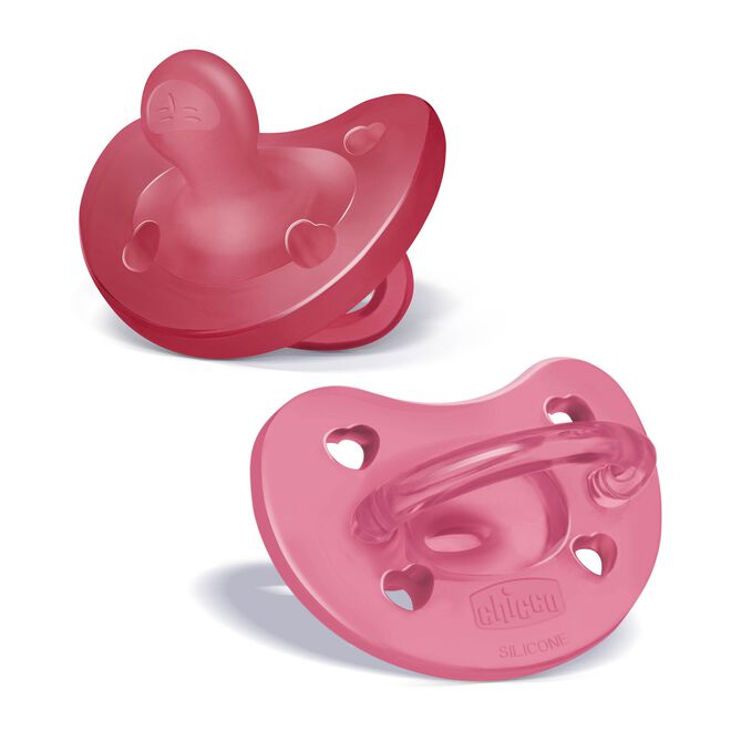 Chicco PhysioForma Silicone Pacifier in Dark Pink 16-24m (2pc) image number 0