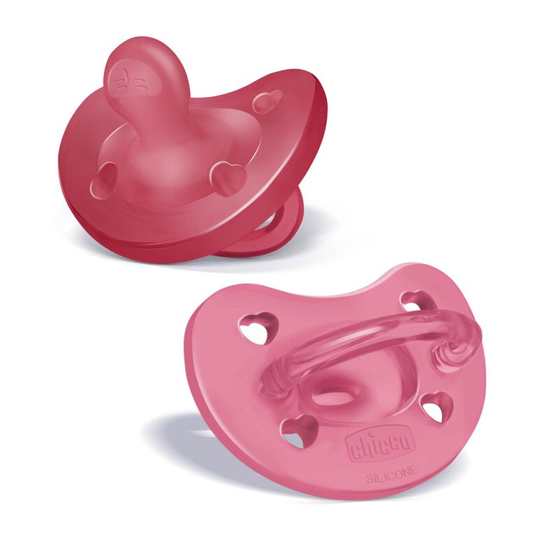 Chicco PhysioForma Silicone Pacifier in Dark Pink 16-24m (2pc)