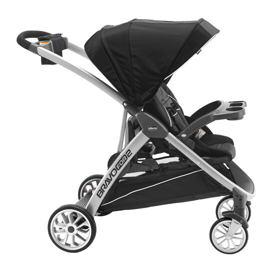 Chicco Bravo For 2 Stroller in Iron Right View image number 3