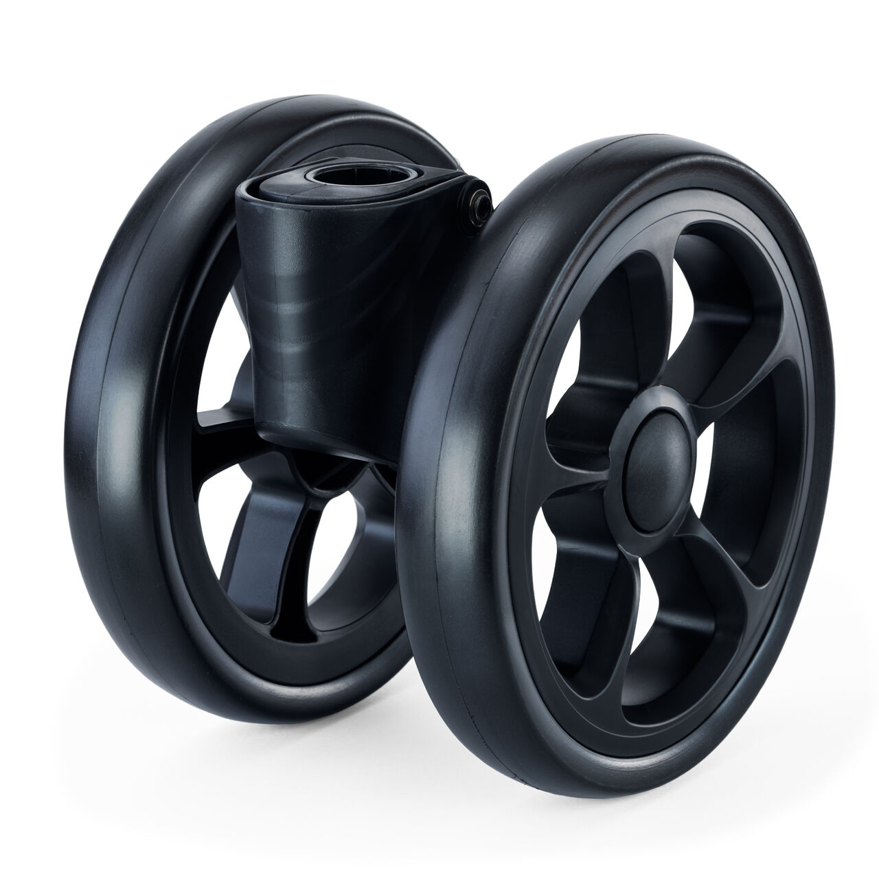 Viaro Stroller Front Wheel Assembly - Black in Black image number 0