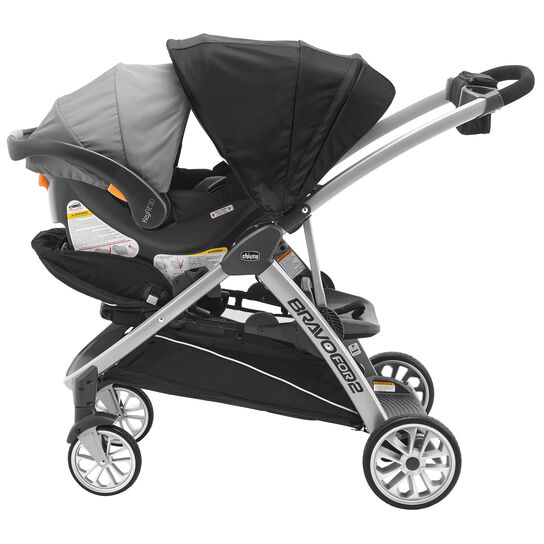 Chicco Bravo For 2 Stroller in Iron Left View image number 6