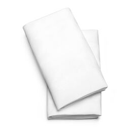 LullaGo Bassinet Sheets, 2-Pack - White in White