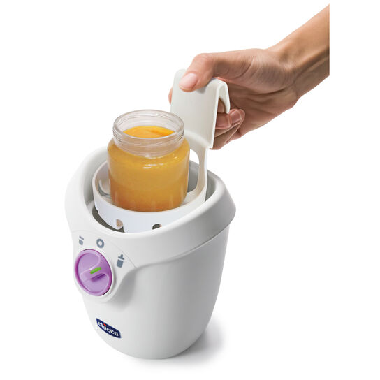 A removable insert helps you easily warm smaller bottles or jars of food with the Chicco Baby Food Bottle Warmer image number 2