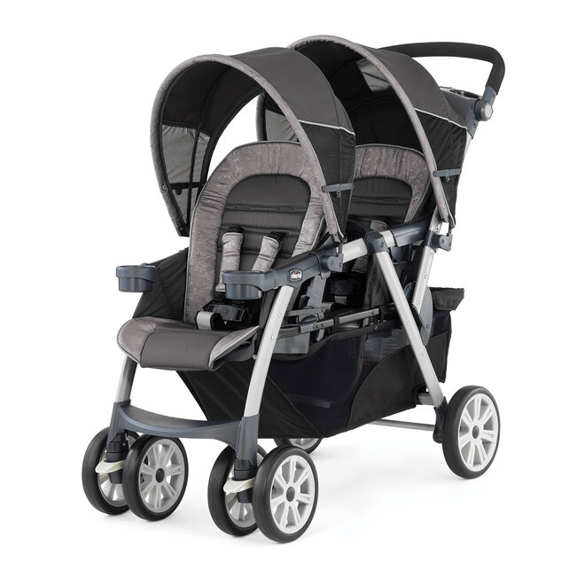 Cortina Together Double Stroller - Obsidian in  image number 0
