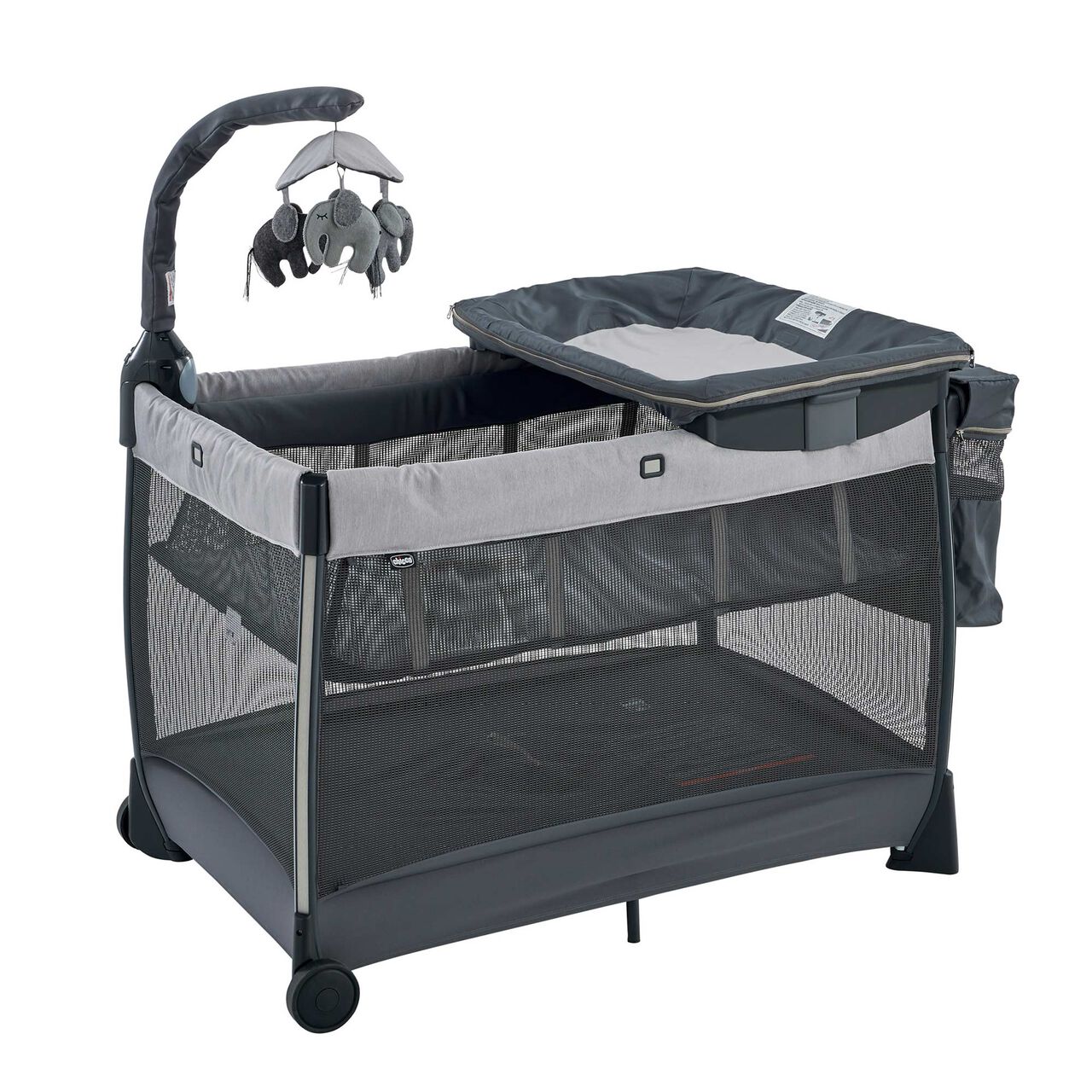 Chicco Lullaby Zip Portable Playard in Driftwood Right Front profile image number 2