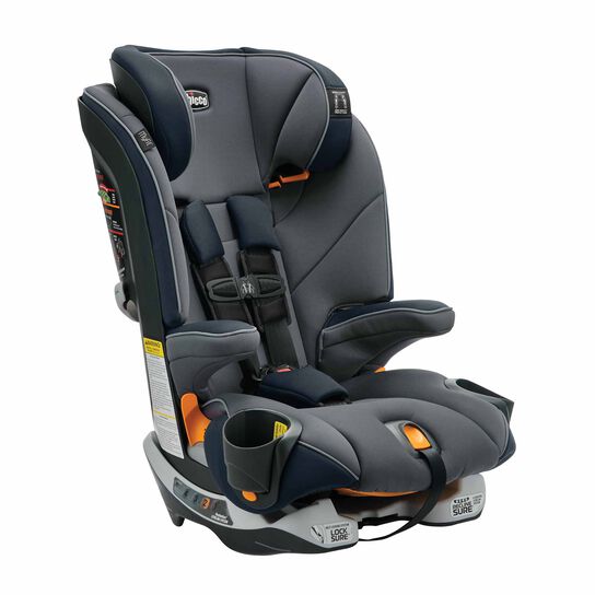 Chicco MyFit Harness and Booster Car Seat in Fathom 3/4 Front View image number 2