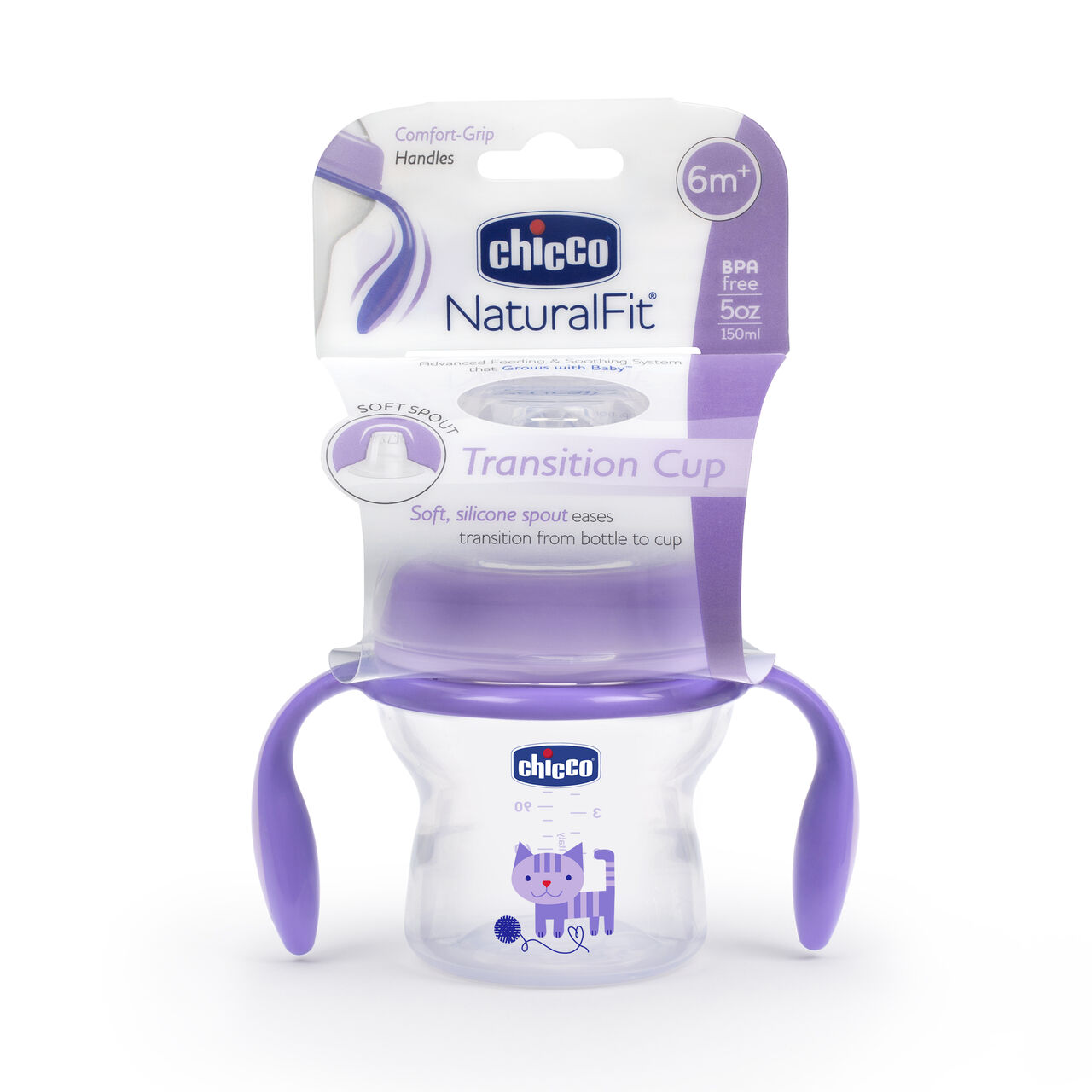 Chicco NaturalFit Transition Cup for switching from baby bottle to cup image number 1
