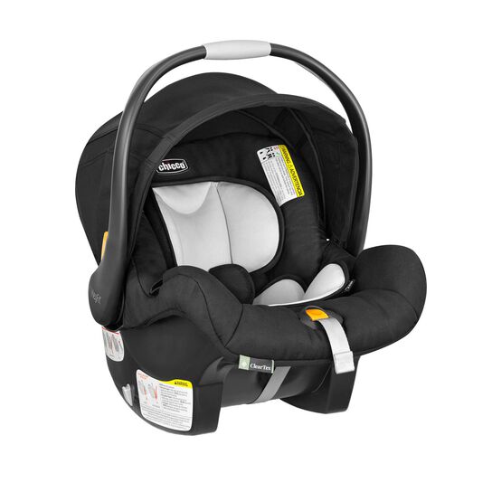Chicco KeyFit ClearTex Infant Car Seat in Black 3/4 Front View image number 2