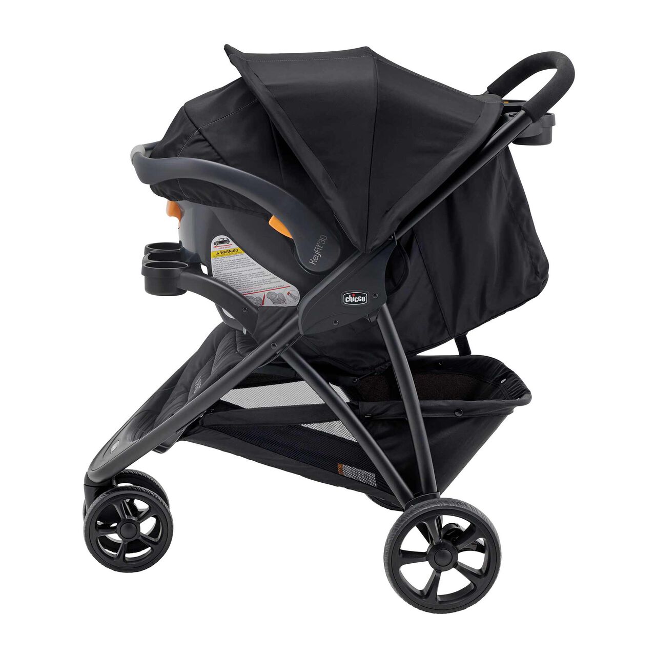 Chicco Viaro Travel System in Black Left Profile View image number 6